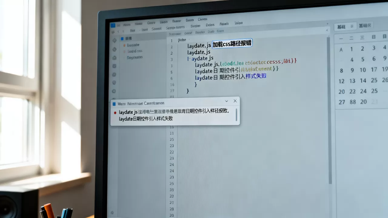 laydate.js加载css路径报错怎么办？laydate日期控件引入样式失败怎么解决