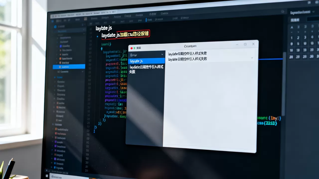 laydate.js加载css路径报错怎么办？laydate日期控件引入样式失败怎么解决