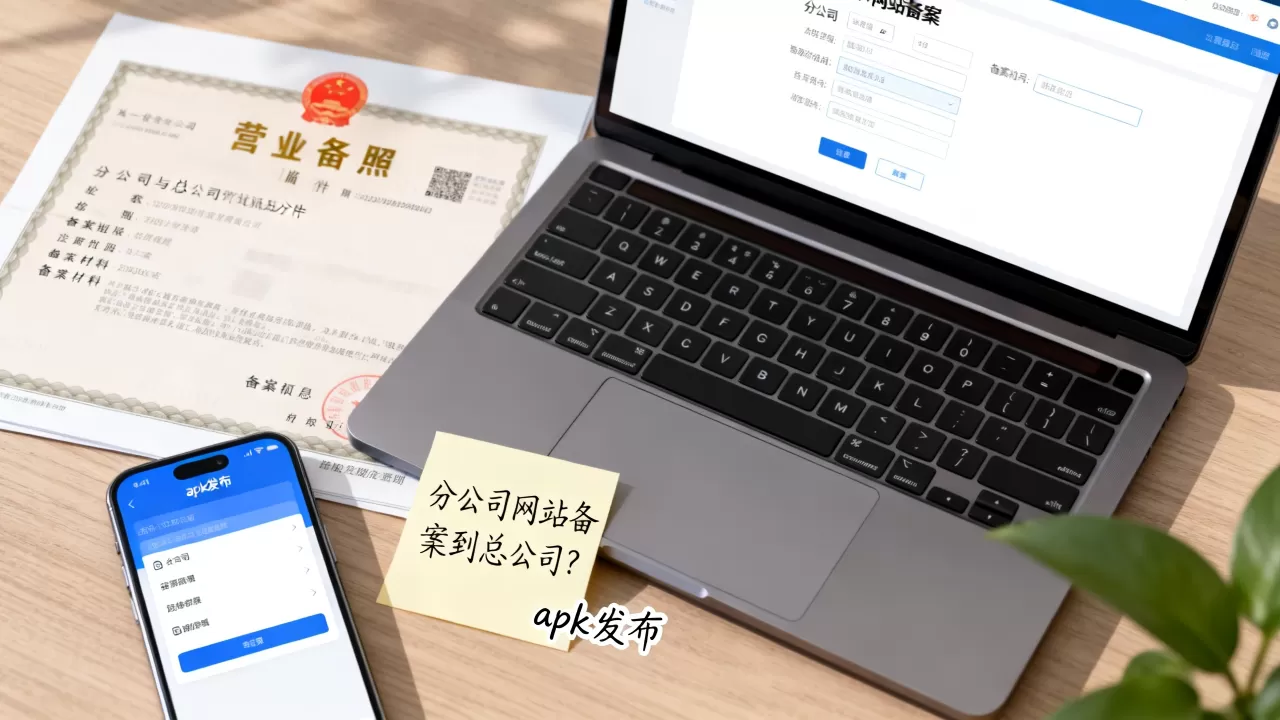 分公司网站能备案到总公司吗？apk发布到公司网站