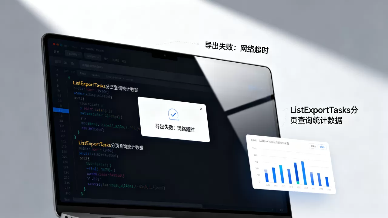 ajax异步分页导出失败怎么办？ListExportTasks分页查询统计数据