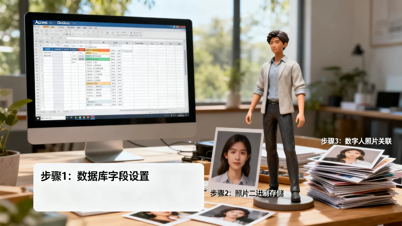 Access数据库怎么存照片？照片数字人制作教程
