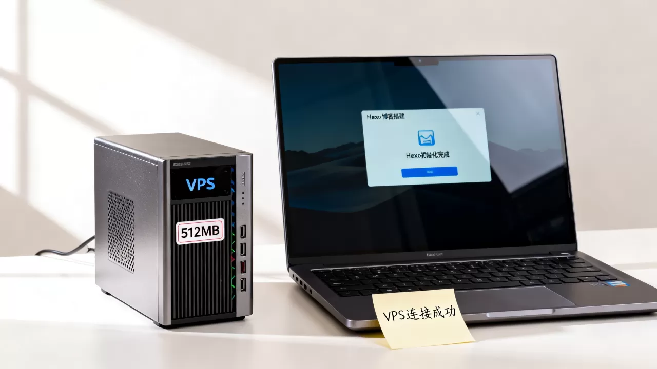 512MB VPS如何搭建Hexo博客？低配VPS搭建Hexo教程