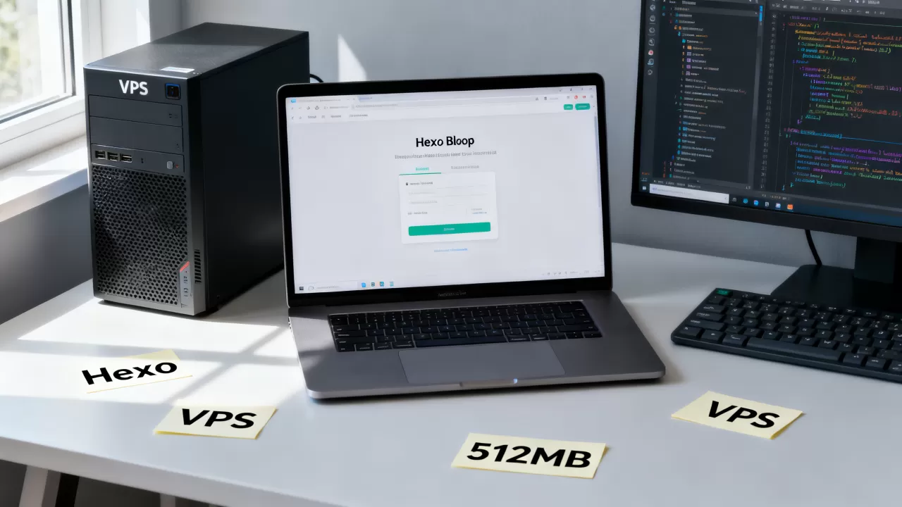 512MB VPS能搭建Hexo博客吗？低配VPS搭建博客教程
