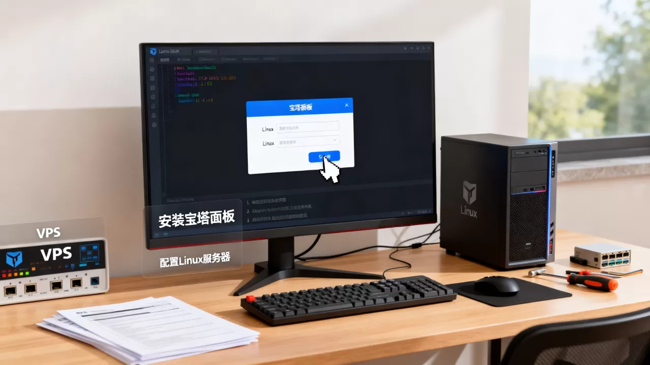 搬瓦工KVM VPS怎么安装宝塔面板？如何配置Linux服务器