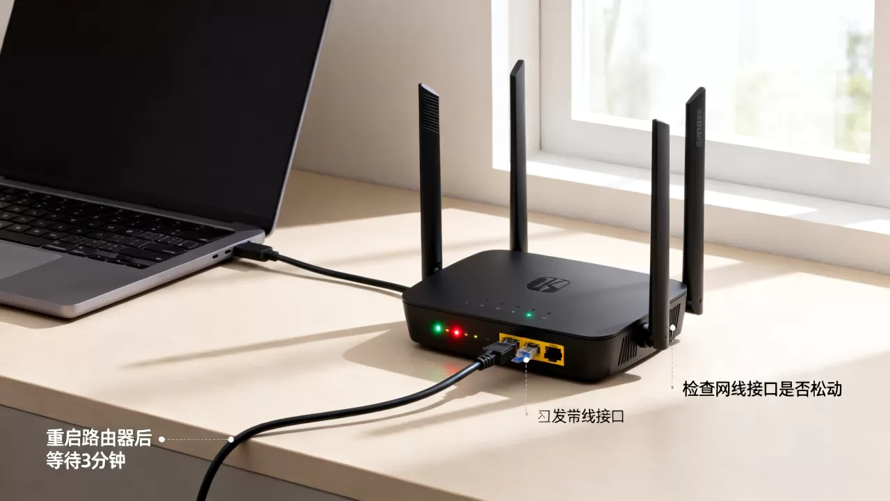 电脑路由器没网络连接不上怎么办啊？路由器重启后仍无法上网