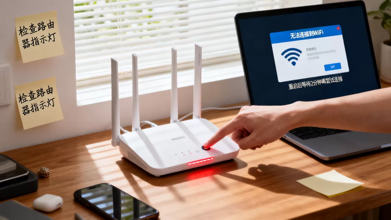 电脑路由器关了没网络怎么办？路由器重启后无法连接WiFi