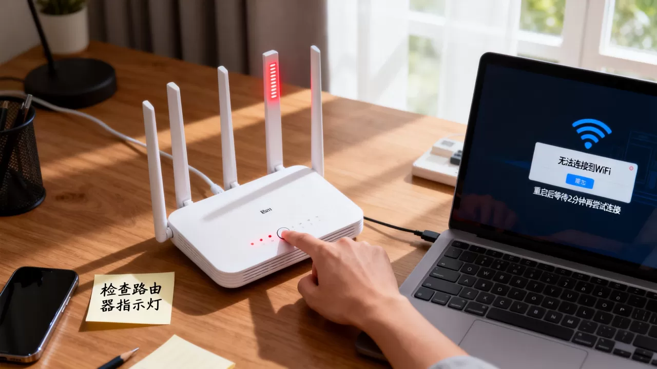 电脑路由器关了没网络怎么办？路由器重启后无法连接WiFi