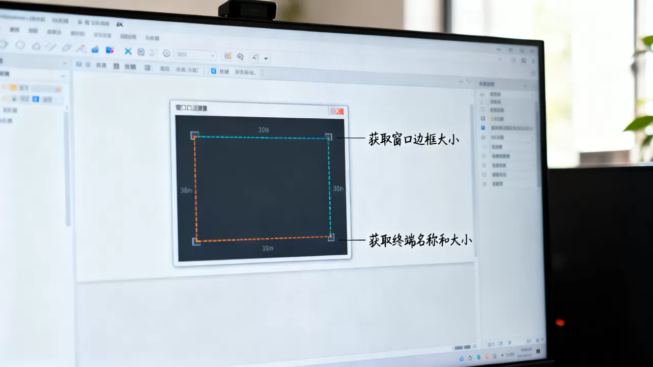如何获取窗口边框大小？获取终端名称和大小