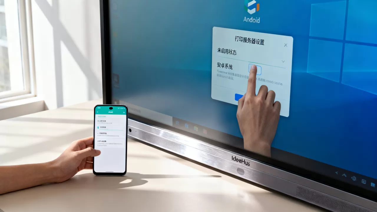 安卓未启用打印服务器怎么办？IdeaHub Board设备安卓设置教程