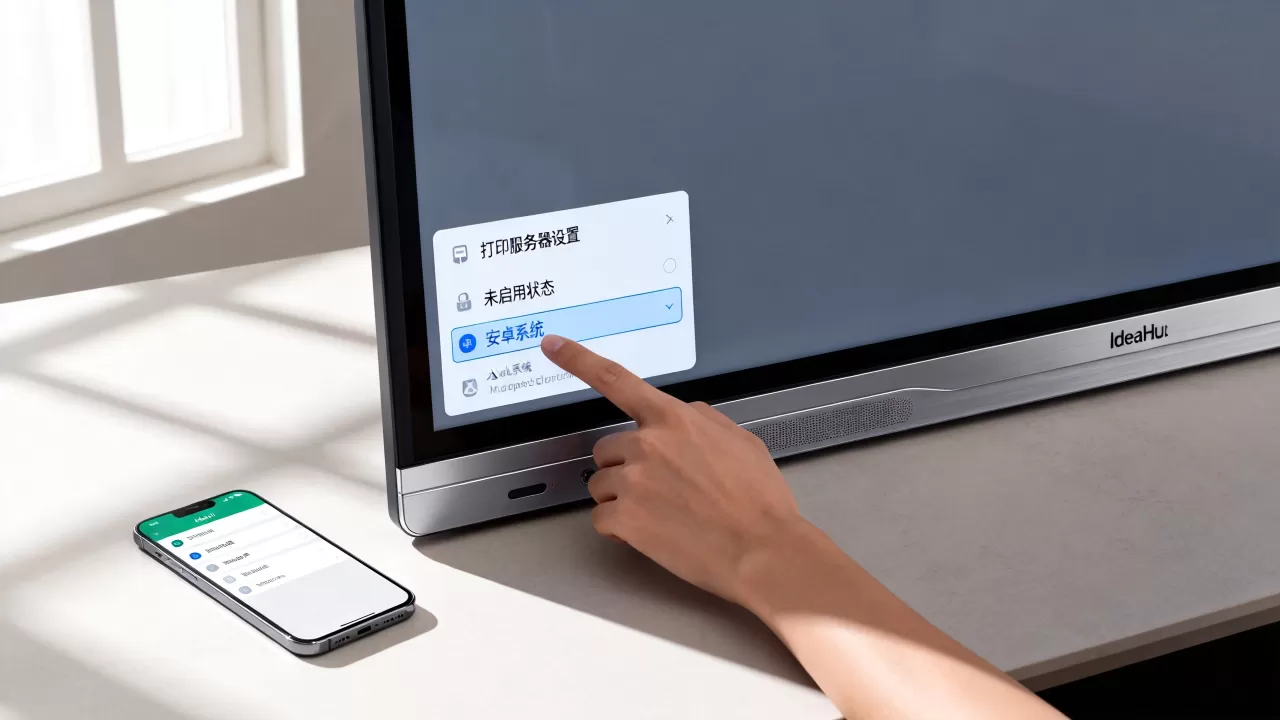 安卓未启用打印服务器怎么办？IdeaHub Board设备安卓设置教程