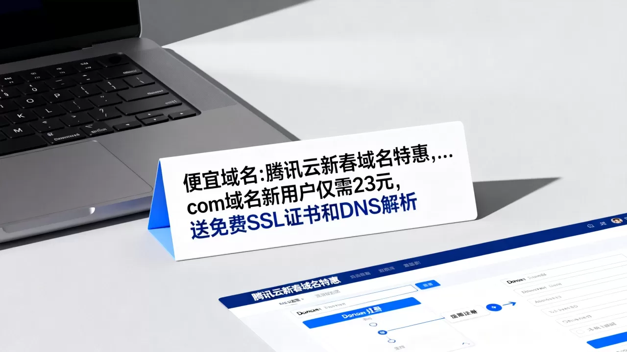 便宜域名:腾讯云新春域名特惠,.com域名新用户仅需23元,送免费SSL证书和DNS解析