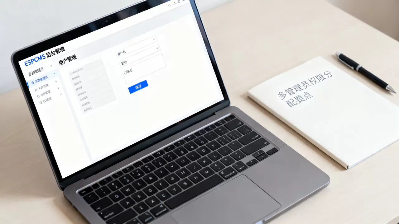易思ESPCMS如何设置多管理员账户？多管理员权限怎么分配