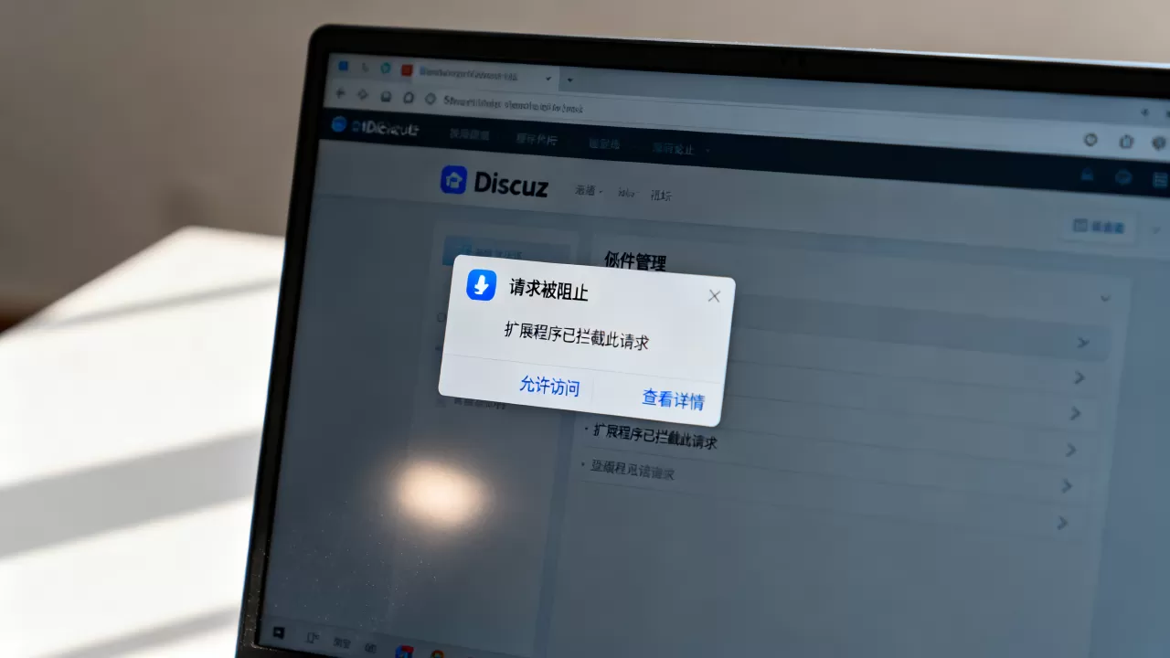 Discuz论坛请求被扩展程序阻止怎么办？如何解决浏览器插件拦截问题