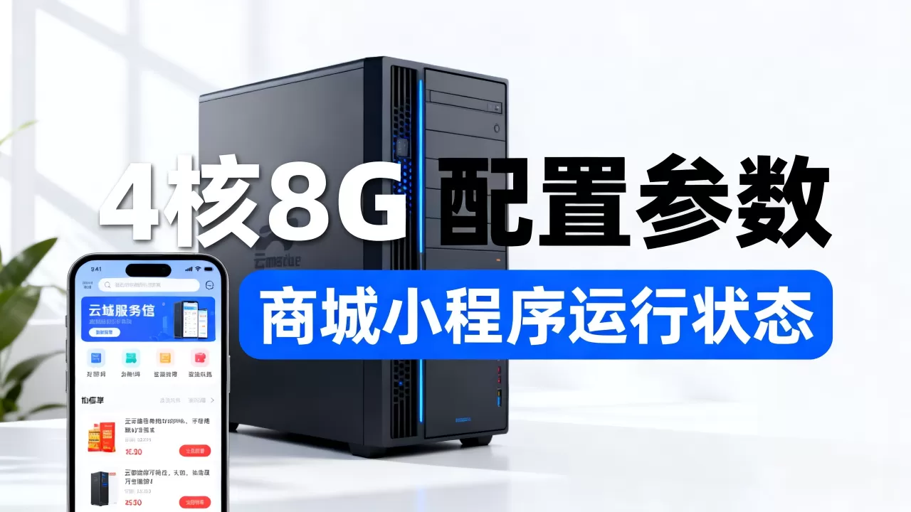 4核8G云服务器跑商城小程序会卡吗，云服务器配置怎么选