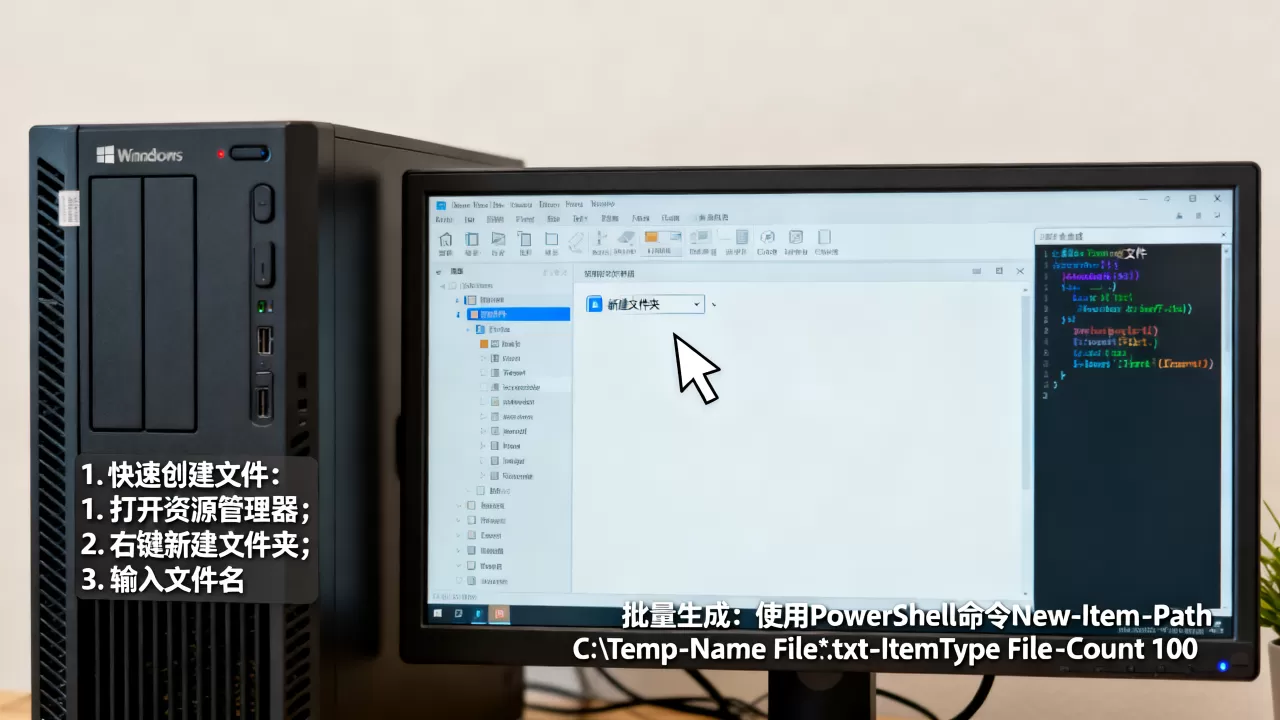 Windows美国服务器怎么快速创建文件?如何批量生成 Windows美国服务器怎么快速创建文件?如何批量生成