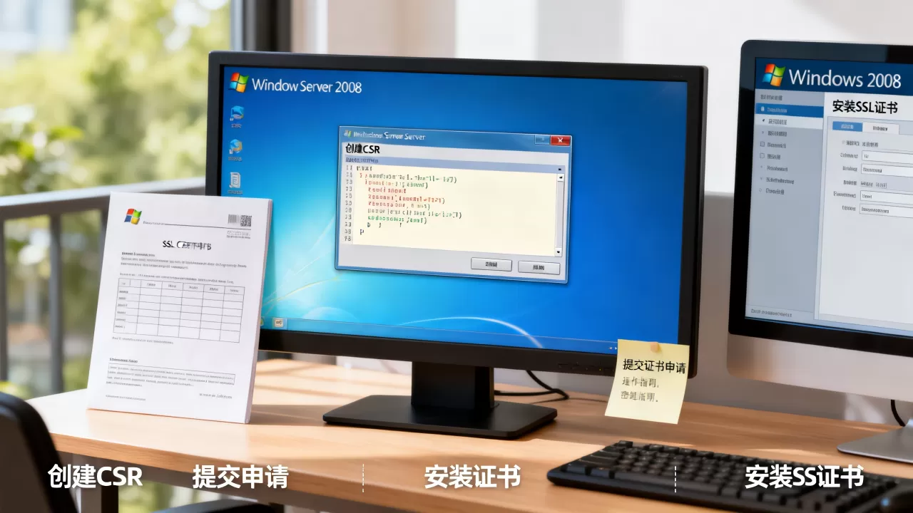 Windows Server 2008怎么创建CSR及安装SSL？SSL证书申请流程
