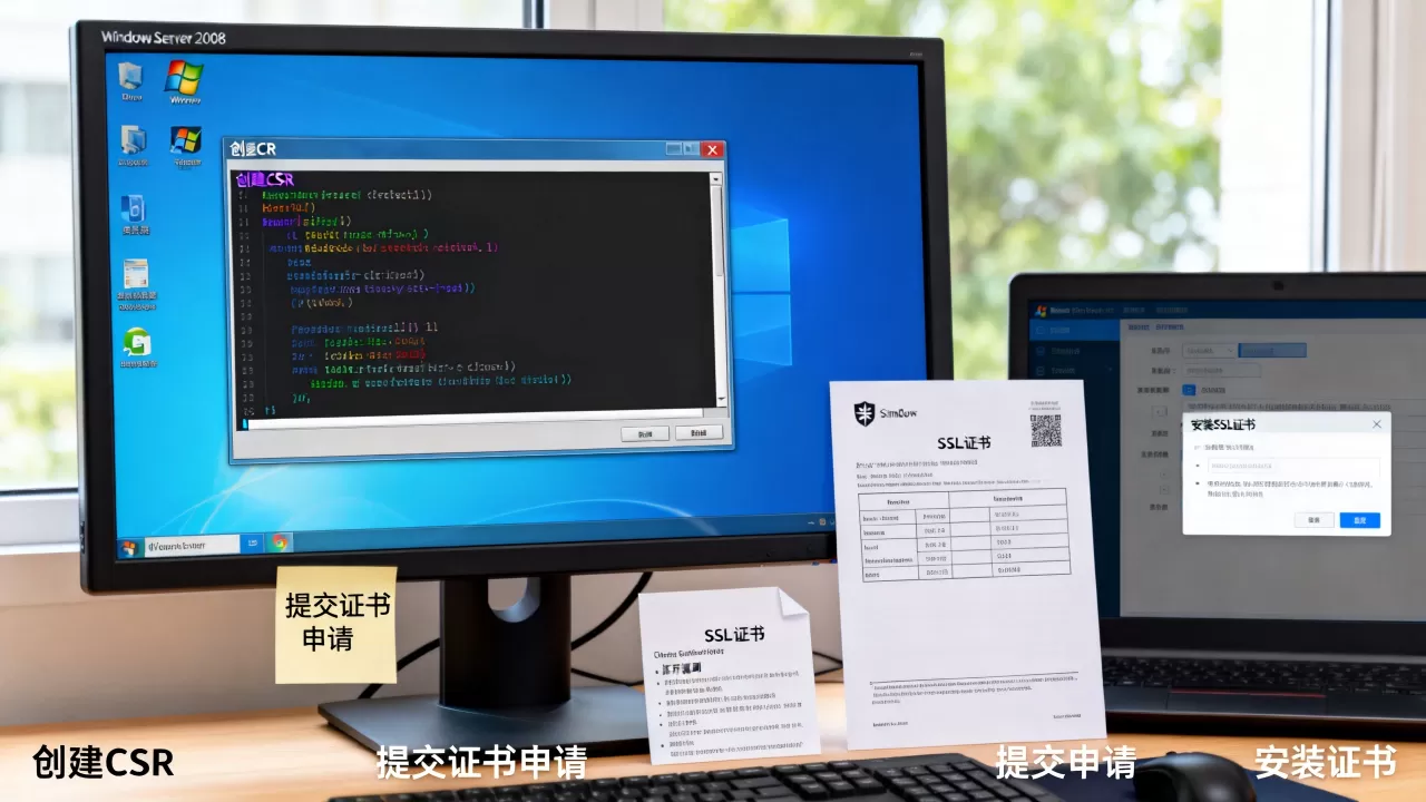 Windows Server 2008怎么创建CSR及安装SSL？SSL证书申请流程