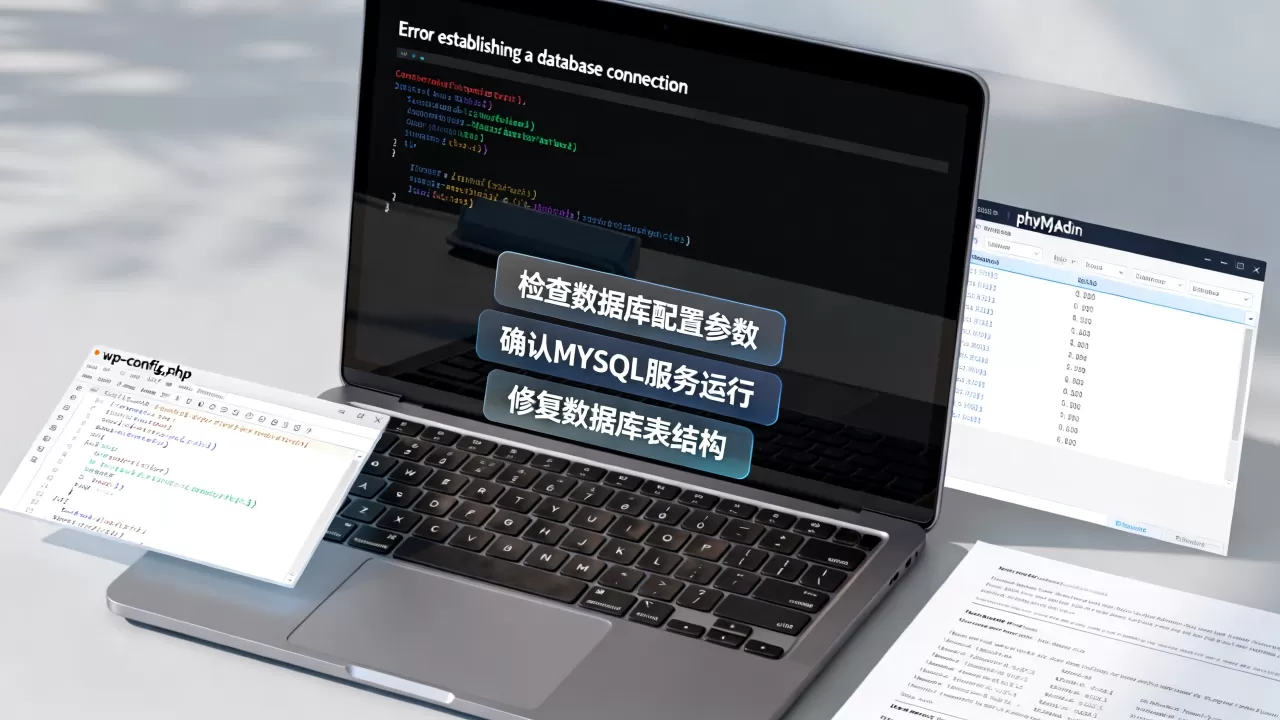 WordPress数据库连接错误怎么解决？wp数据库连接错误怎么修复