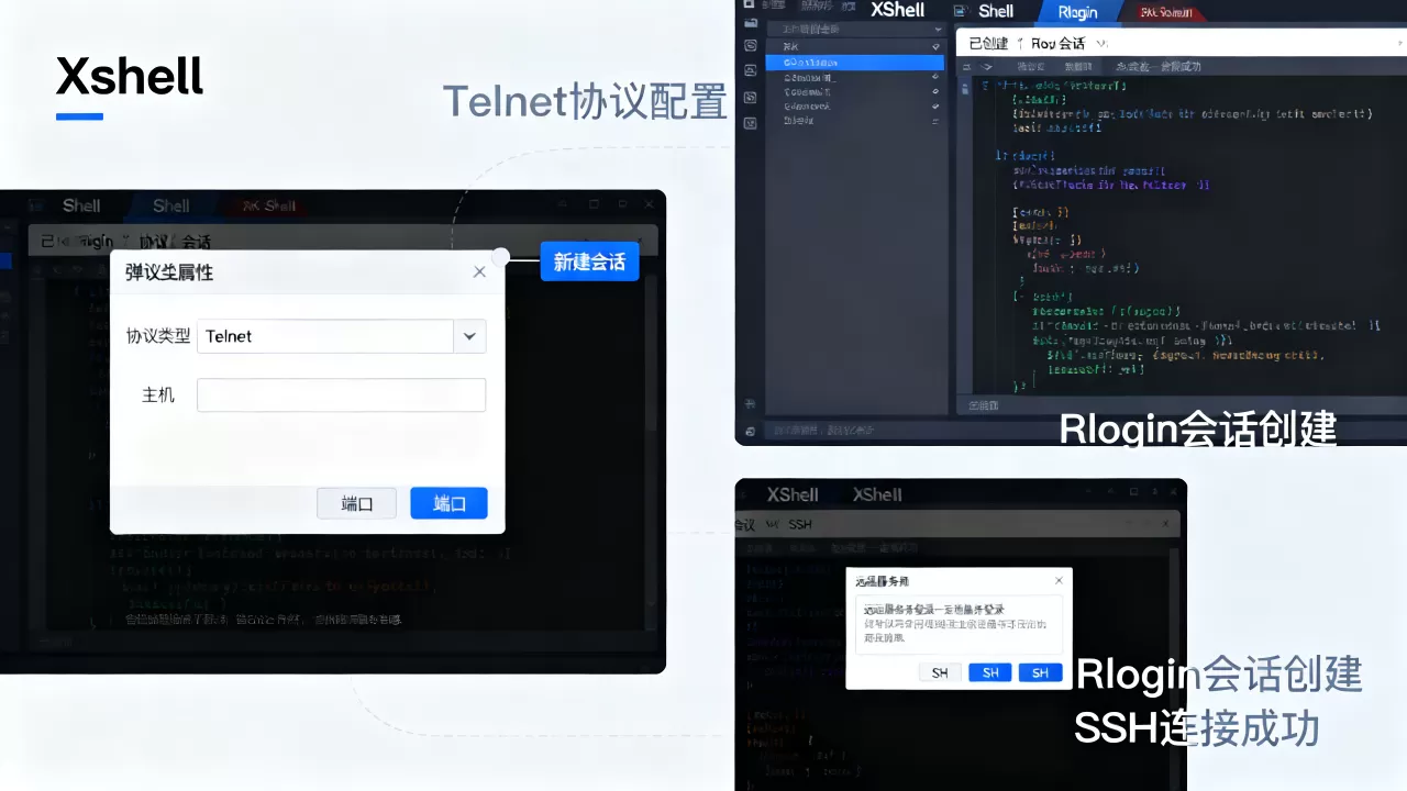 Xshell创建Telnet、Rlogin和SSH协议会话教程
