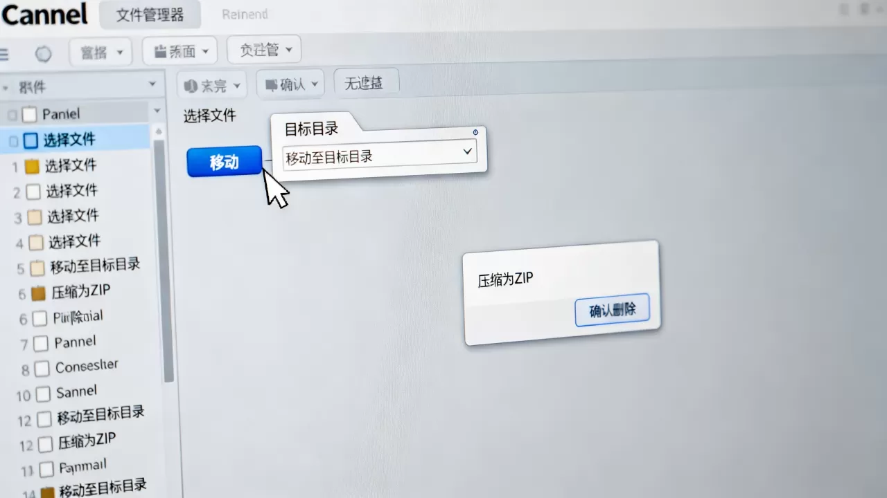 如何在cPanel主机中移动压缩删除文件？cpanel管理面板怎么操作