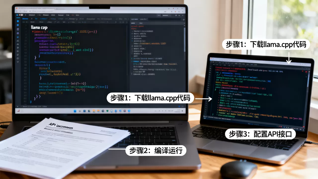 llama.cpp如何开放API？llama.cpp部署本地大模型教程