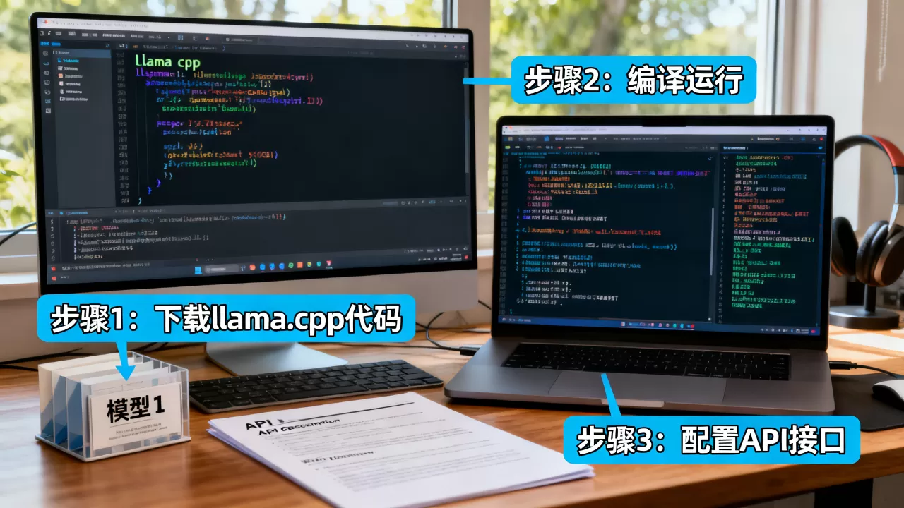 llama.cpp如何开放API？llama.cpp部署本地大模型教程