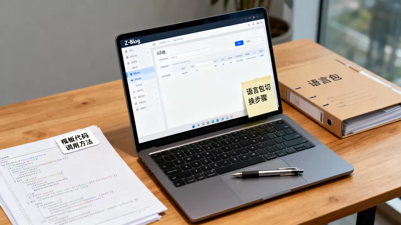 Z-Blog语言包怎么切换？Z-Blog模板代码调用方法