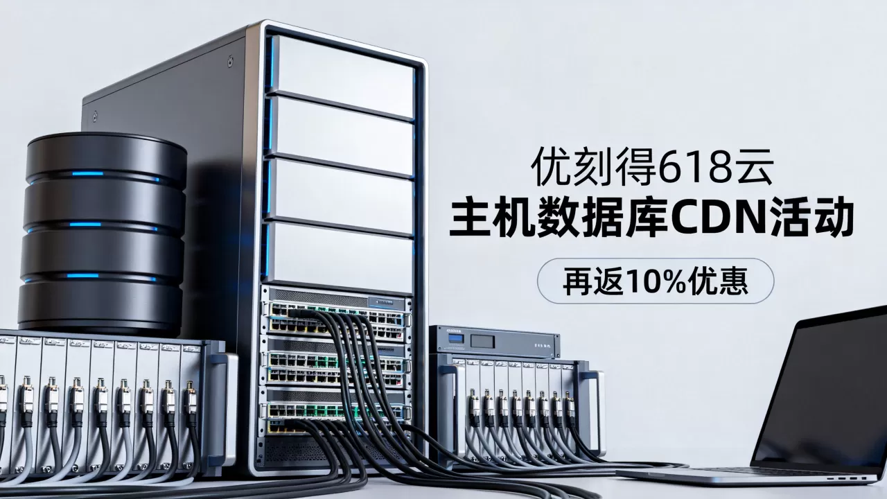 优刻得618云主机数据库CDN活动价再返10%怎么买最划算
