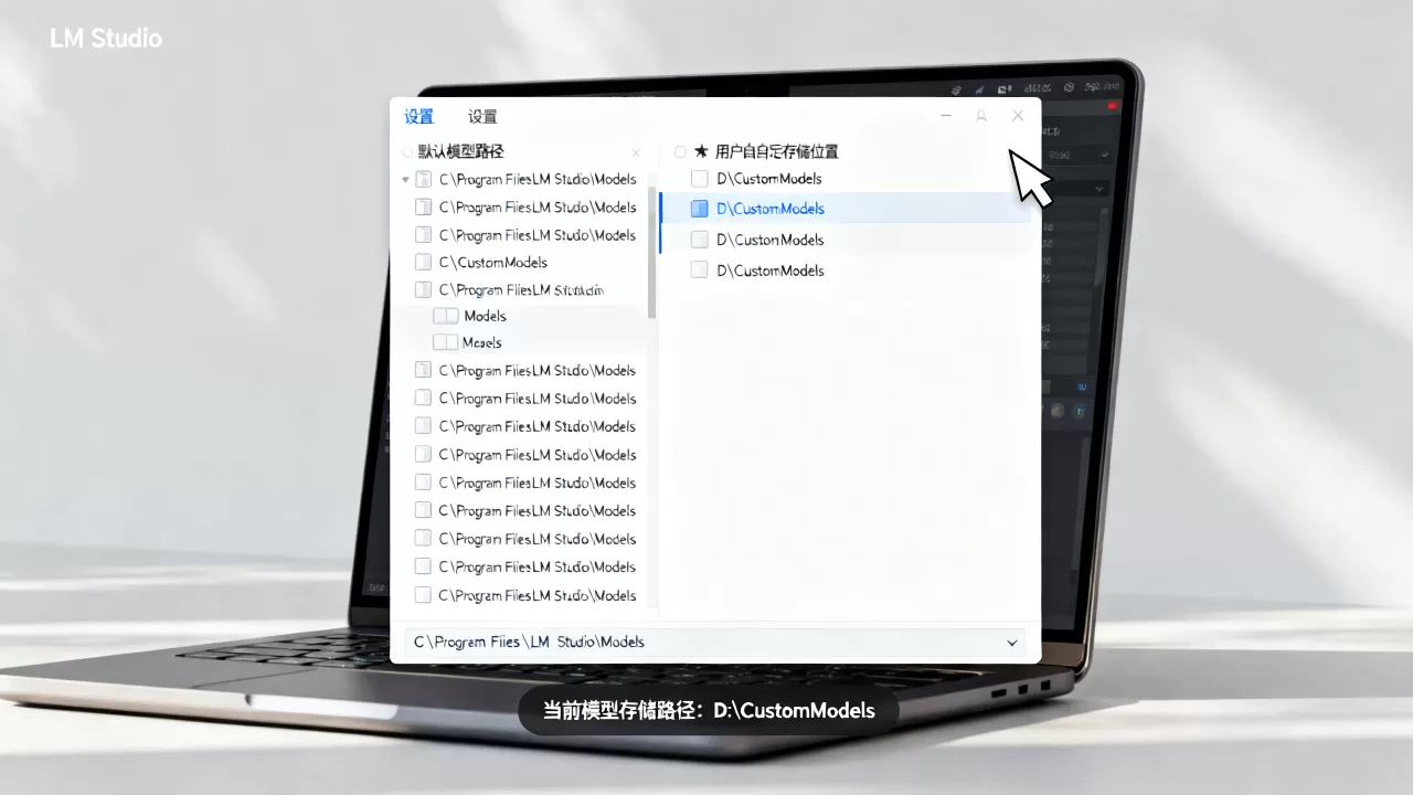 LM Studio模型路径怎么改？如何自定义模型存储位置