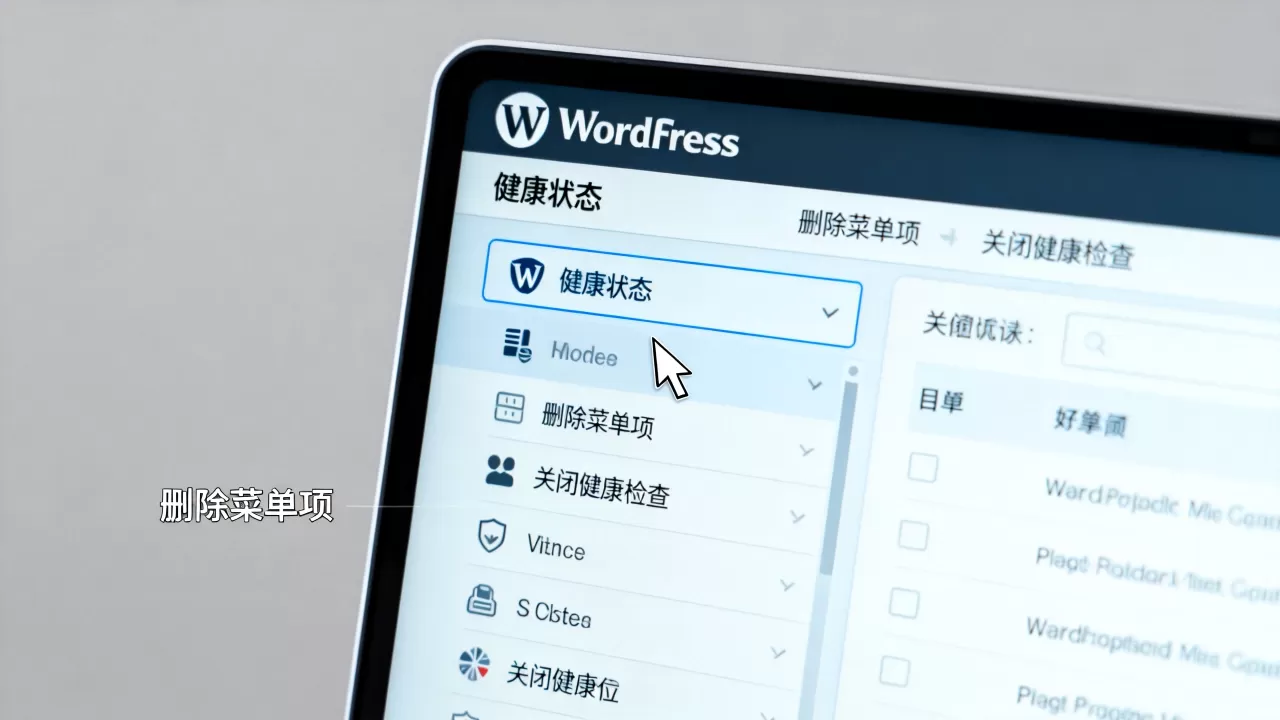 WordPress健康状态面板和菜单项如何删除？怎么彻底关闭WordPress健康检查