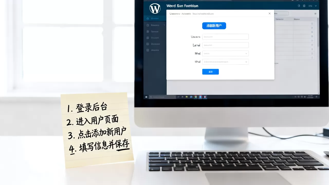 如何在WordPress后台手动添加新用户？WordPress添加新用户教程