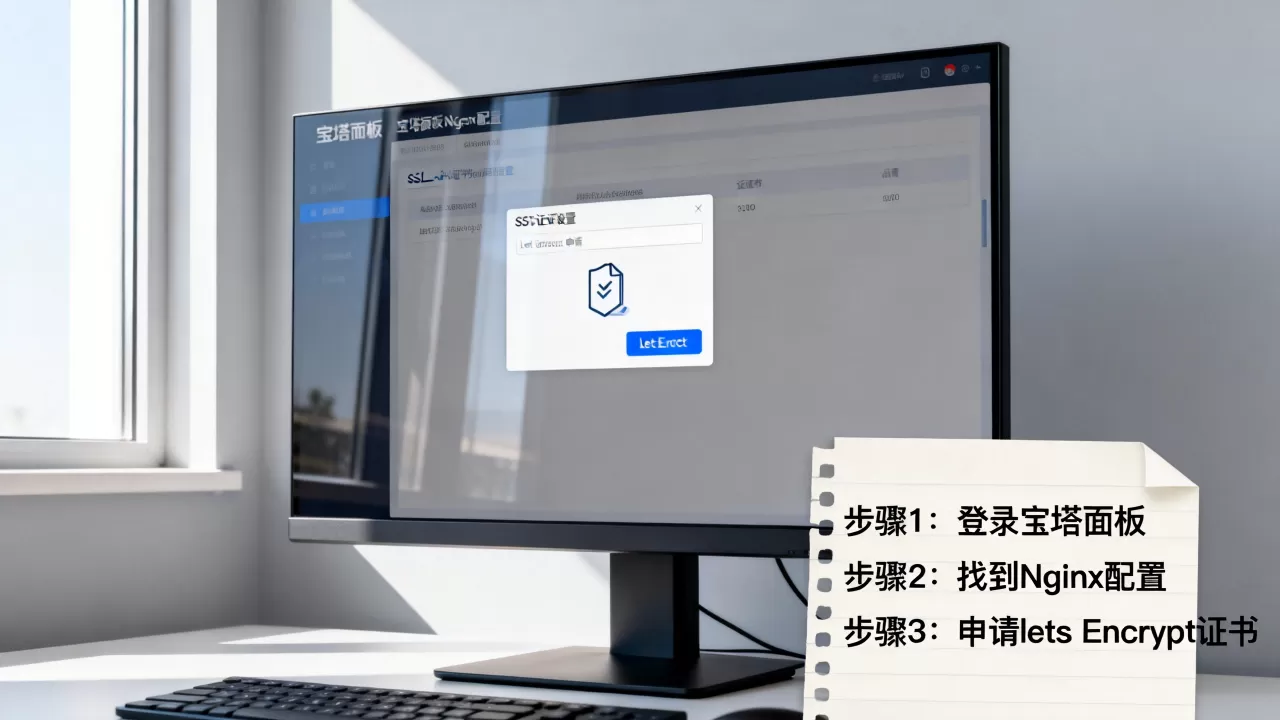 宝塔面板Nginx如何配置SSL证书？免费申请Lets Encrypt教程