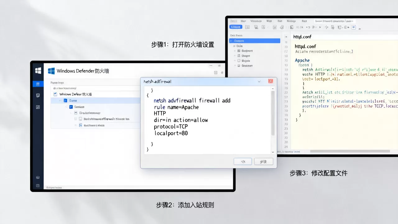 Windows服务器Apache怎么设置防火墙？Apache防火墙配置教程
