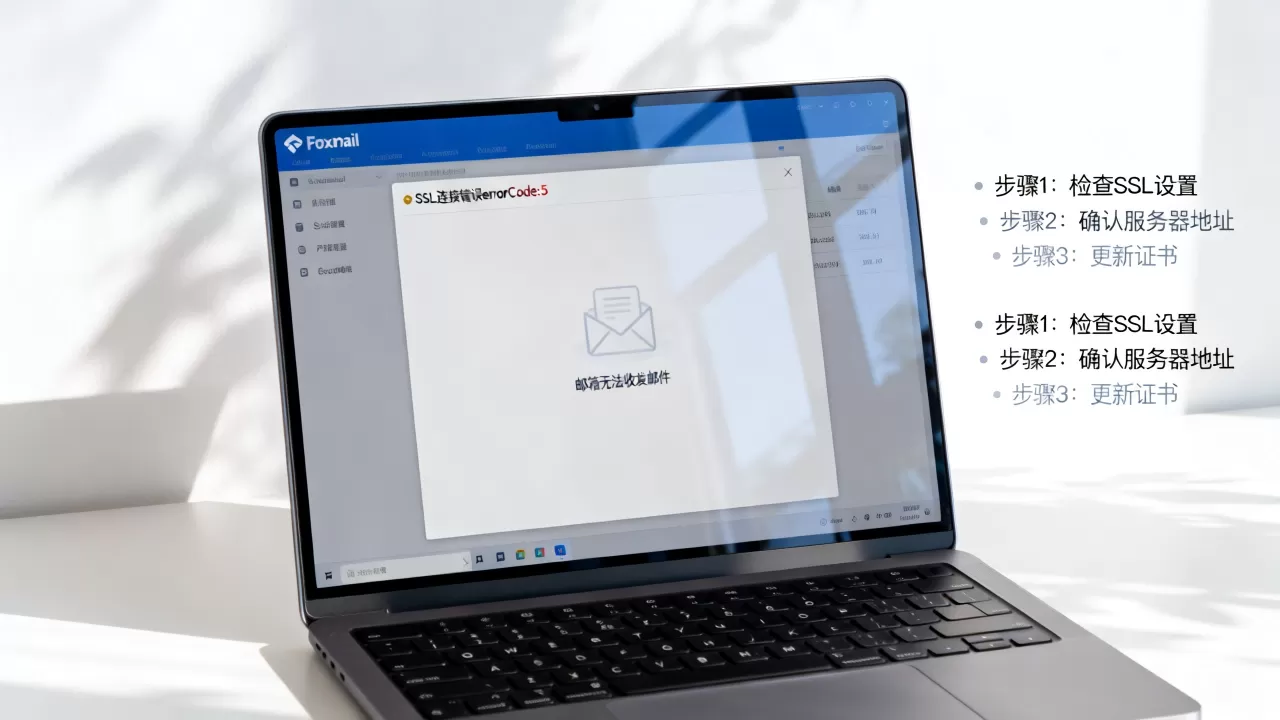 Foxmail提示SSL连接错误errorCode:5怎么解决？Foxmail邮箱无法收发邮件