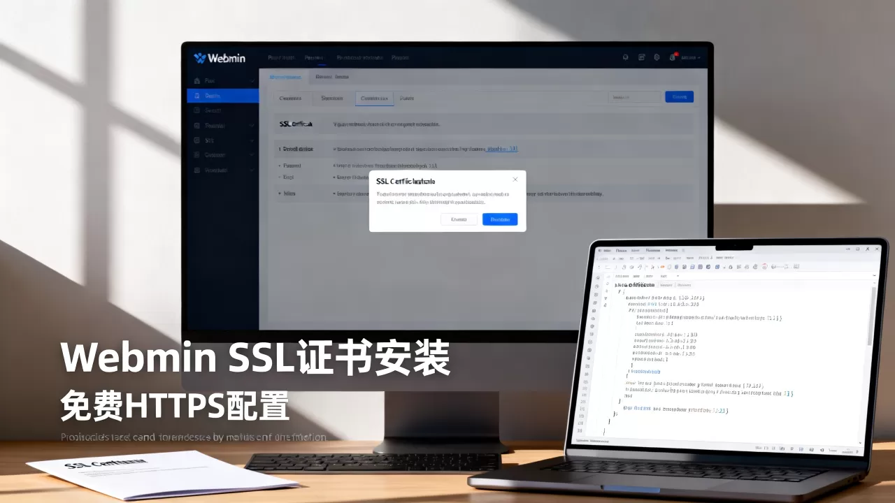 Webmin面板怎么安装SSL证书？Webmin配置免费https证书