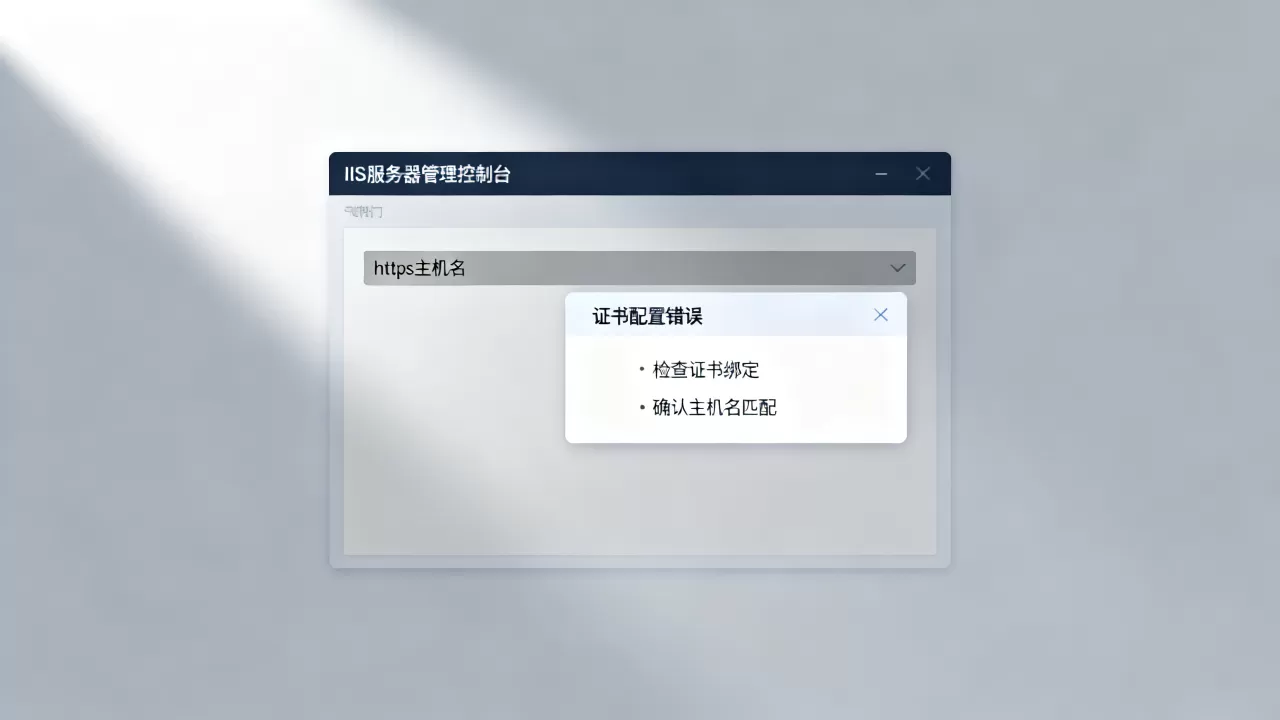IIS服务器https主机名显示灰色无法编辑如何解决？IIS配置https证书报错