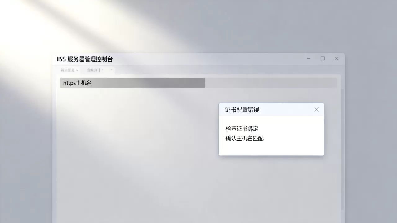 IIS服务器https主机名显示灰色无法编辑如何解决？IIS配置https证书报错