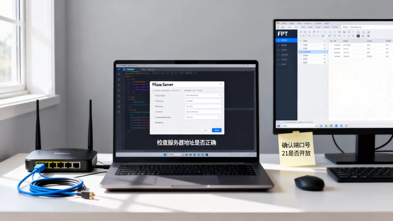 Filezilla Server连不上怎么办？ftp客户端连接超时怎么解决