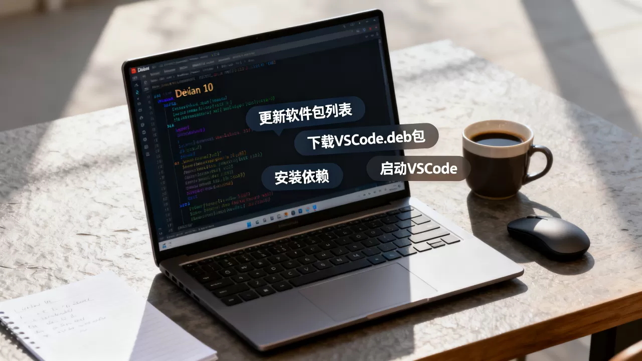 如何在Debian 10安装VSCode？Linux系统配置开发环境教程