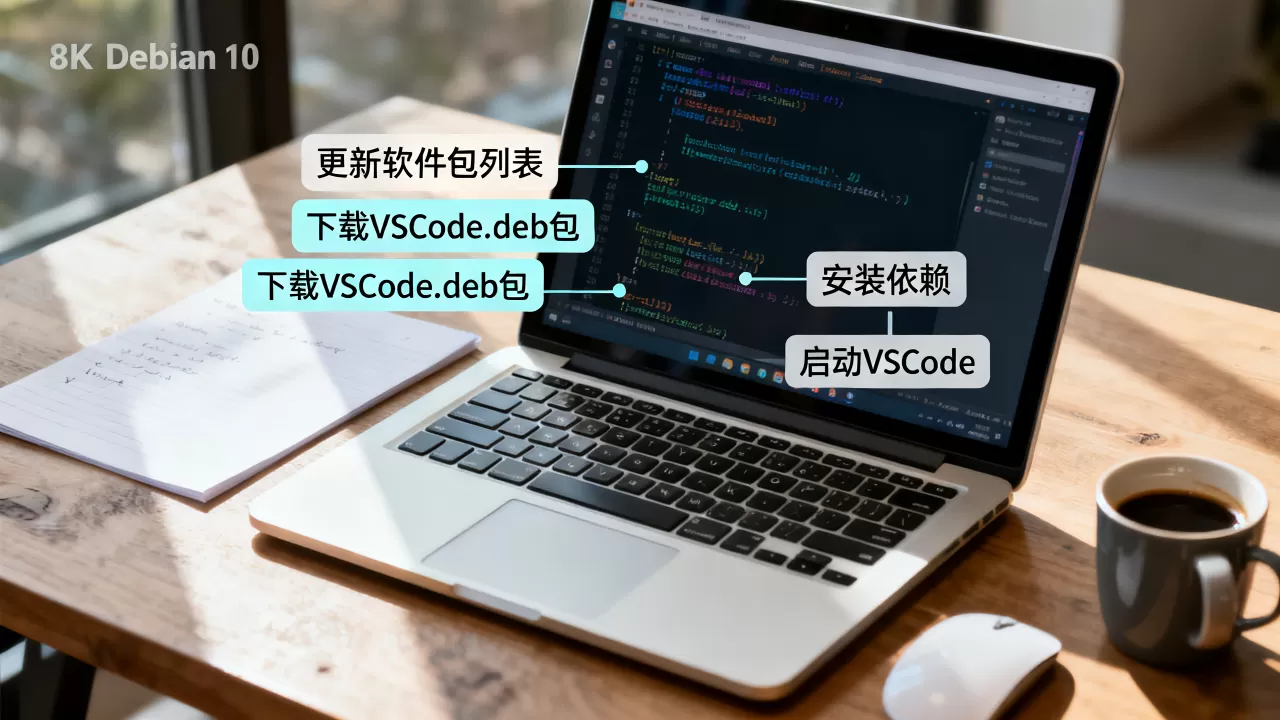 如何在Debian 10安装VSCode？Linux系统配置开发环境教程