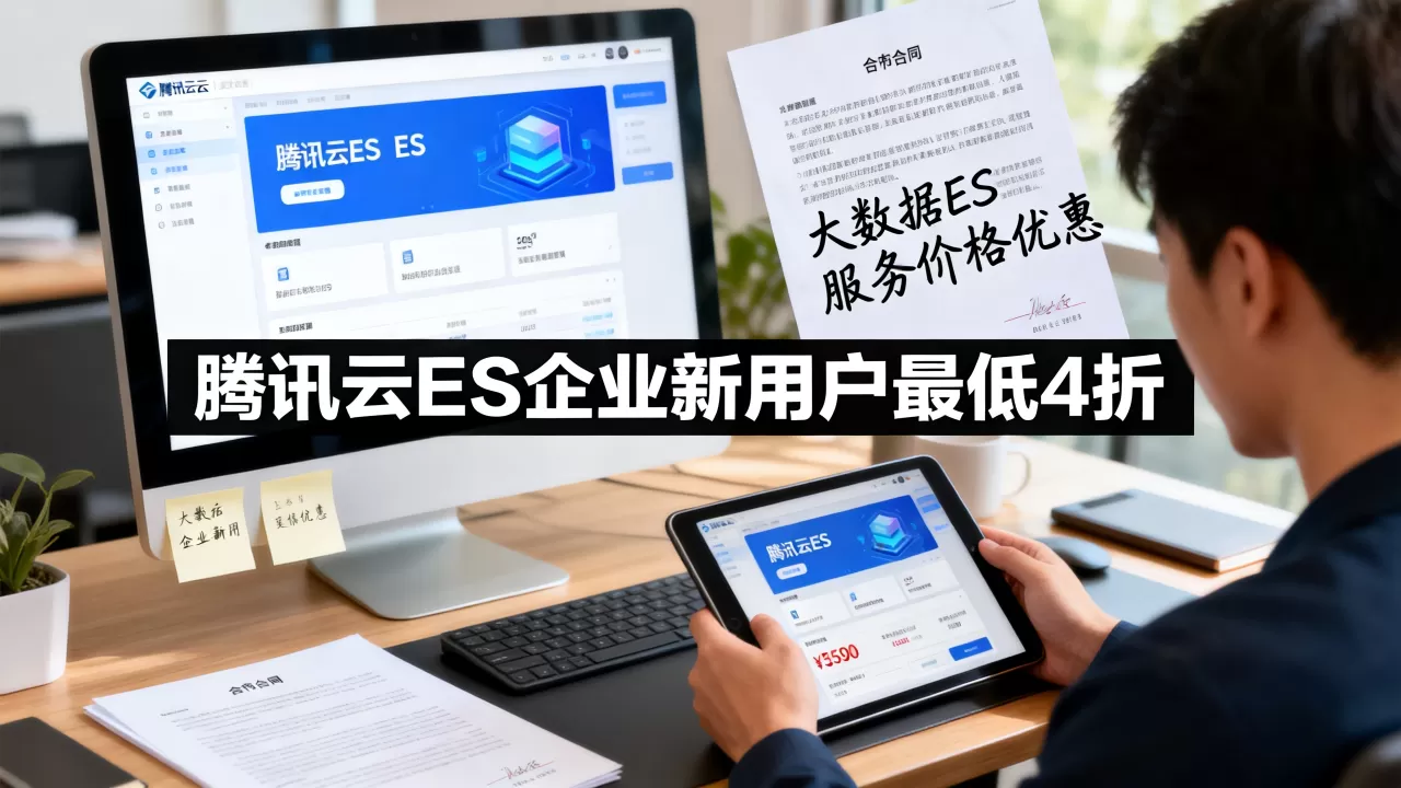 腾讯云ES企业新用户最低4折是真的吗？大数据ES服务价格优惠