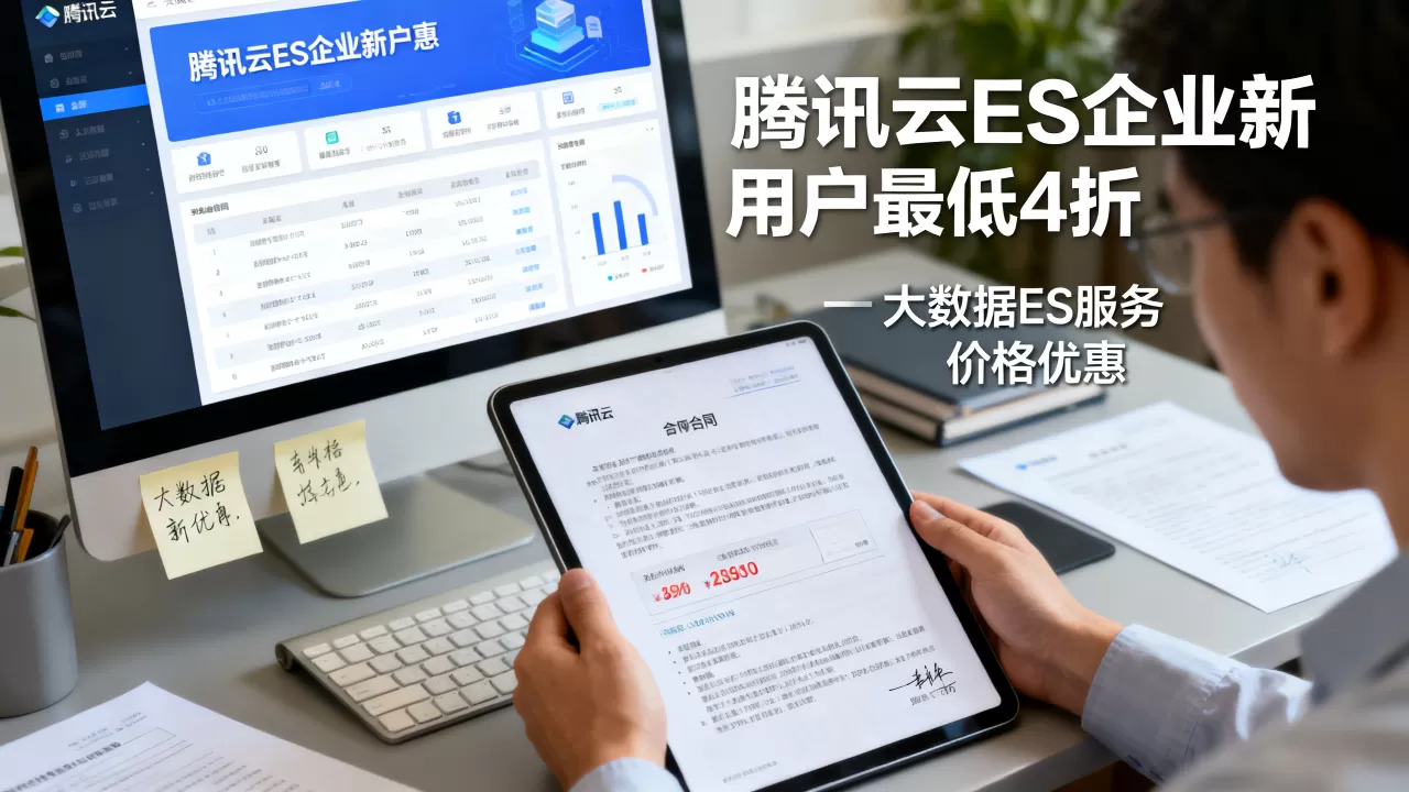 腾讯云ES企业新用户最低4折是真的吗？大数据ES服务价格优惠