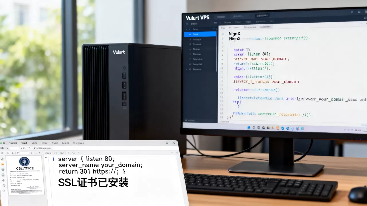 Nginx如何将http重定向到https？Vultr VPS教程配置SSL