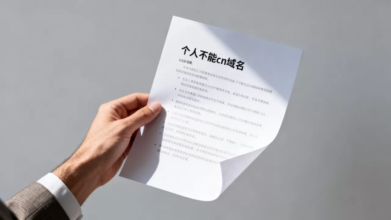 个人不能cn域名