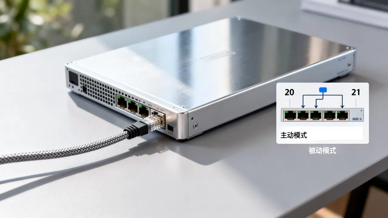 FTP端口20和21到底有啥区别？FTP主动模式与被动模式区别