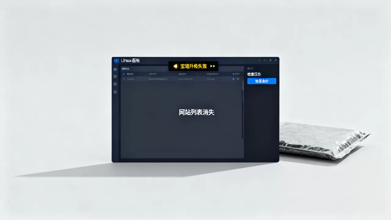 宝塔升级失败网站列表消失怎么办?linux面板升级后找不到网站 宝塔升级失败网站列表消失怎么办?linux面板升级后找不到网站