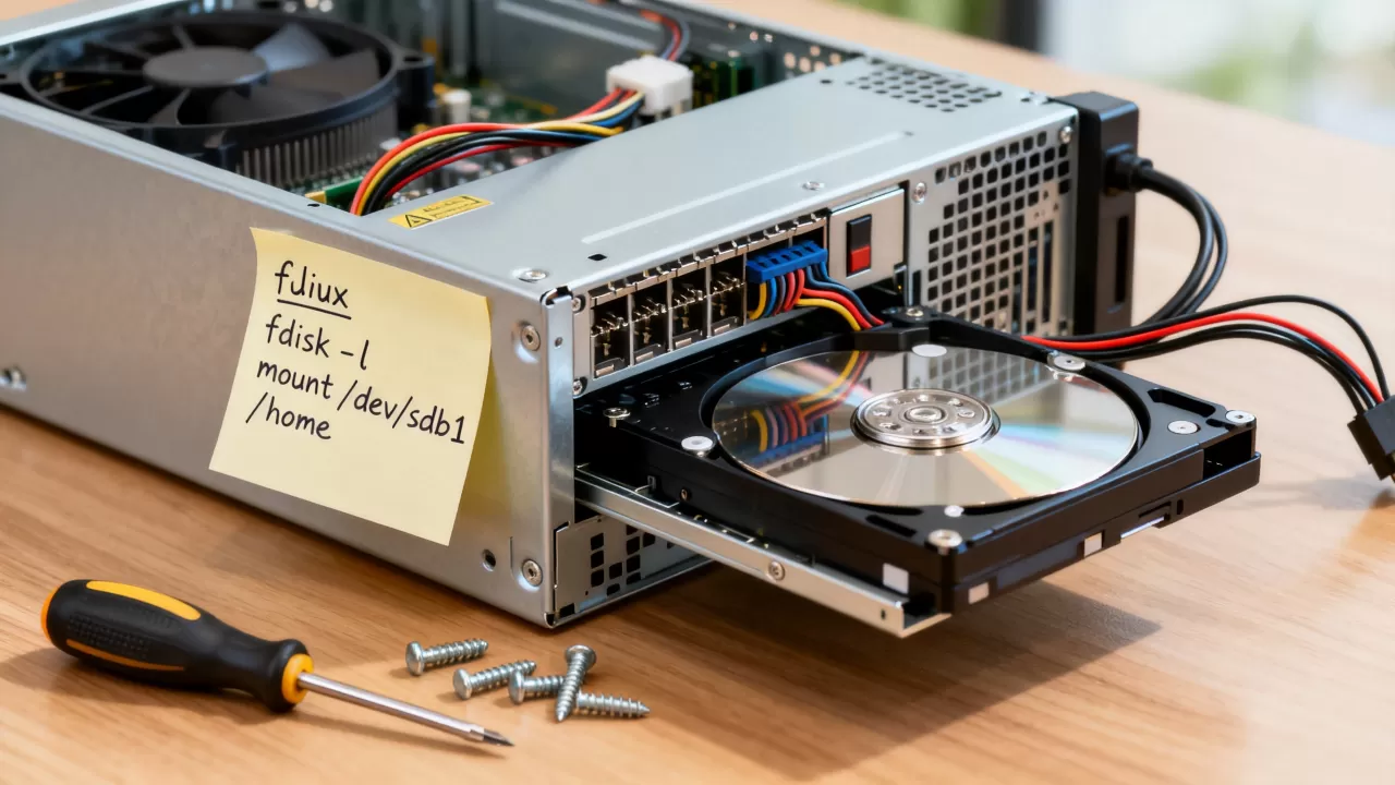 Linux服务器如何挂载磁盘到Home目录？新硬盘挂载到home