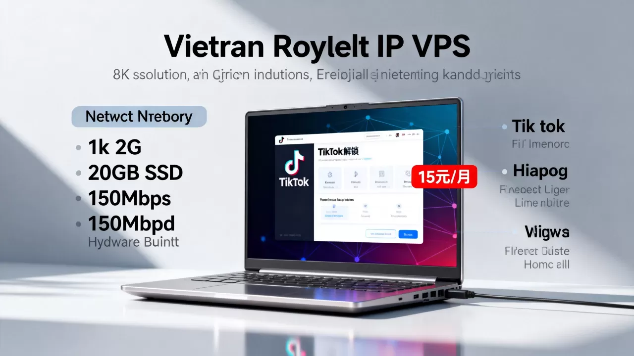 HostingViet越南便宜VPS永久7折优惠！越南原生IP VPS，解锁TikTok，15元/月/1核2G内存/20GB SSD/不限流量@150Mbps带宽