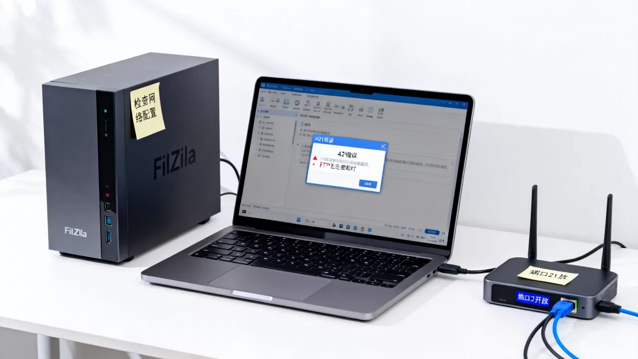 FileZilla连接云虚拟主机报421错误怎么解决？FTP连接超时怎么办