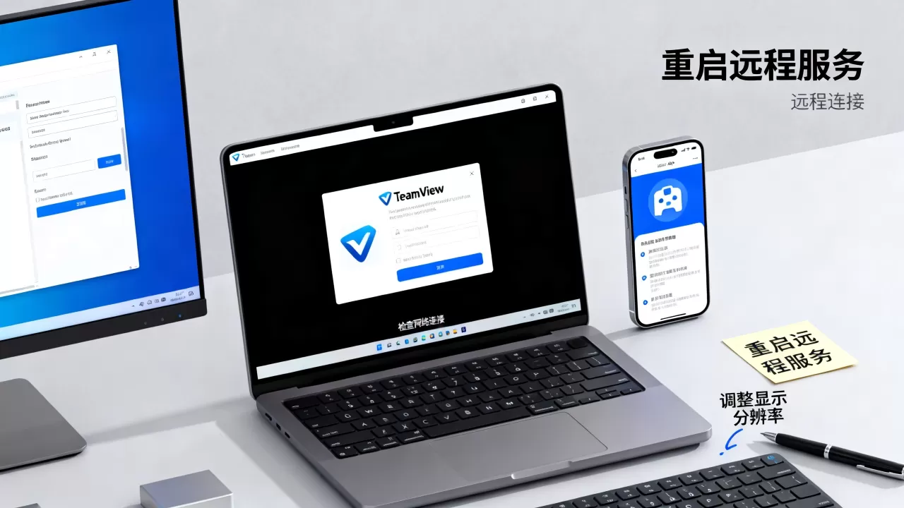 TeamViewer远程连接黑屏怎么解决？远程桌面连接黑屏怎么办